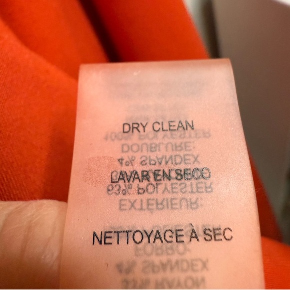 Calvin Klein Orange Blazer with Notched Lapel - Picture 6 of 6